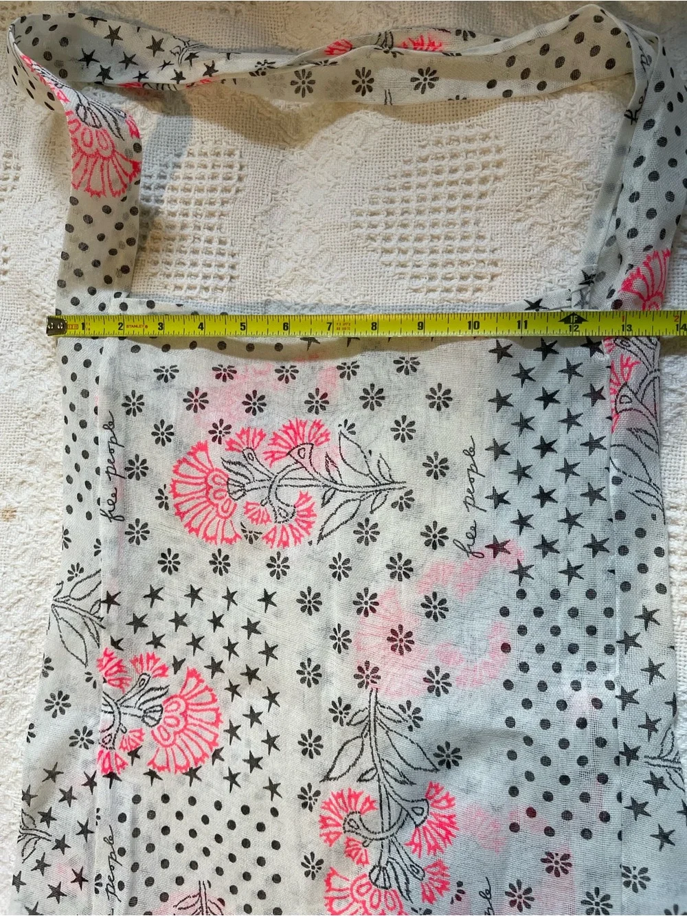 Free People Boho Pattern Reusable Cloth Tote Bag